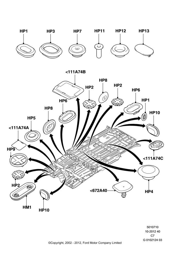 10 - Plugs - Floor Pan; 20/MAY/2002