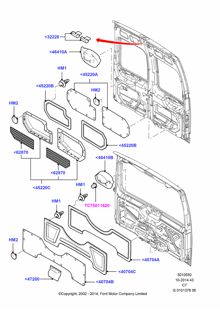 50 - Back Door/Tailgate Trim Panels; 20/MAY/2002