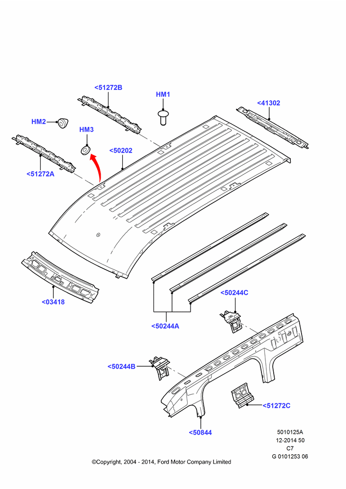 25A - Roof - Sheet Metal; 20/MAY/2002