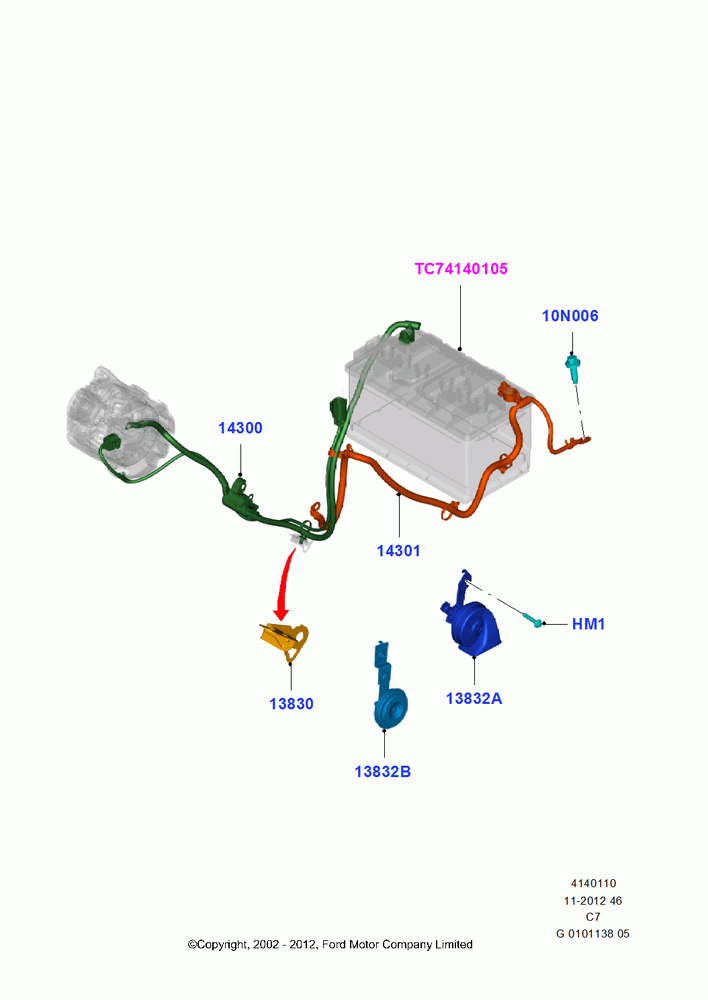 10 - Battery Cables and Horn; 20/MAY/2002