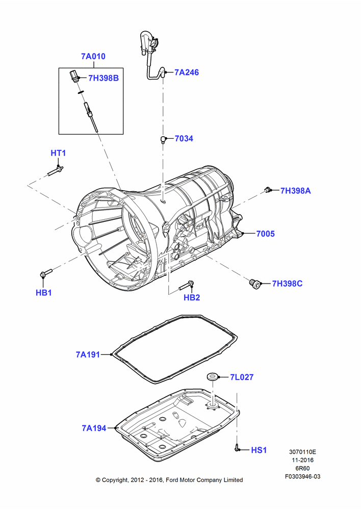 10E - Transmission External Components, (-)"PH", 3.7L 4V PFI V6 NA Gas, 6 Speed Automatic Trans (6R80); 30/APR/2012-27/JUN/2014
