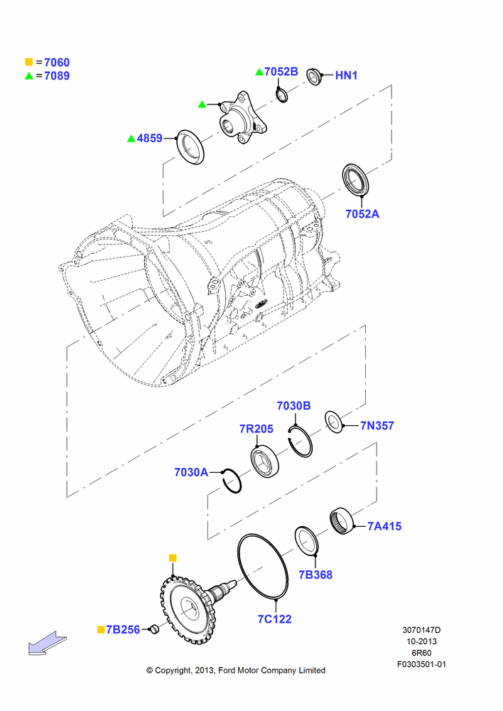 47D - Output Shafts, 6 Speed Automatic Trans (6R80); 10/FEB/2014-27/JUN/2014