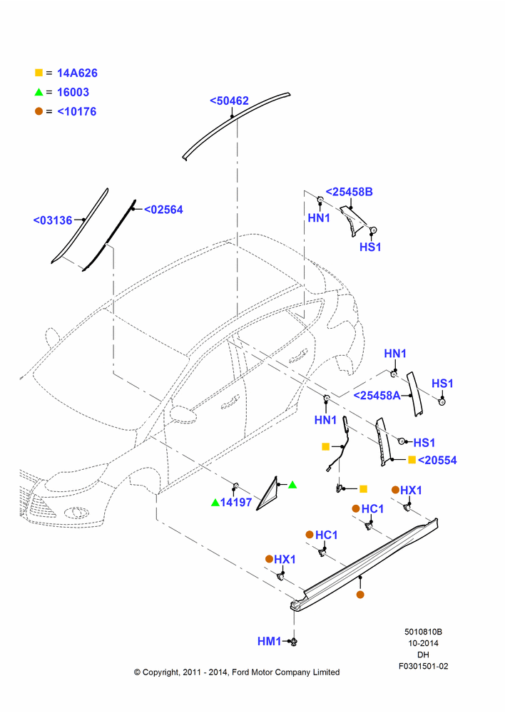 10B - Body Mouldings, Rocker Panel Molding - Sport; 31/JAN/2011-04/MAY/2018