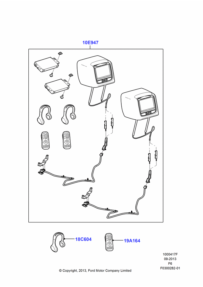17F - Accessory Entertainment Systems, Accessory - DVD Head Rest Kits; 28/OCT/2013-23/DEC/2014