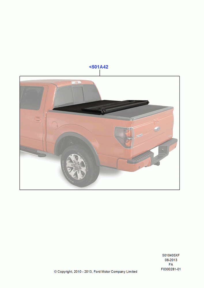05XF - Pick Up Box/Tailgate and Tonneau, Folding Hard Tonneau Cover, Accessory; 22/FEB/2010-05/JUL/2016