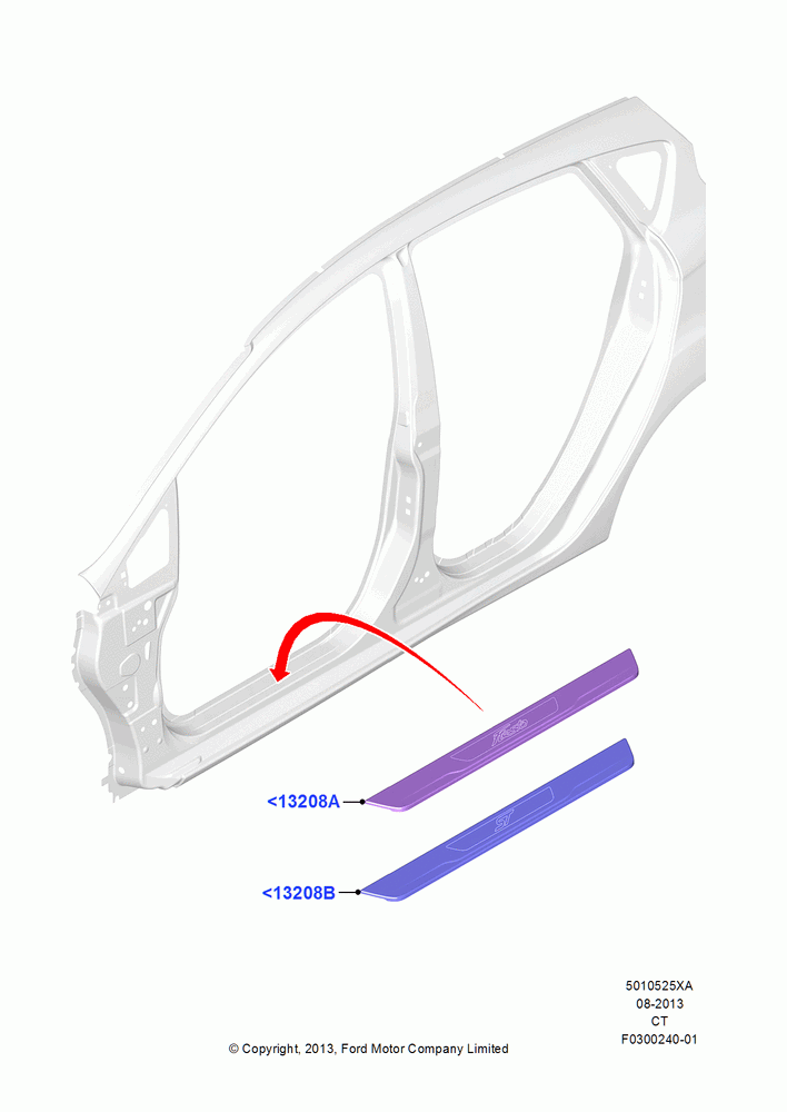 25XA - Side Trim, Accessory; 29/APR/2013-01/AUG/2019