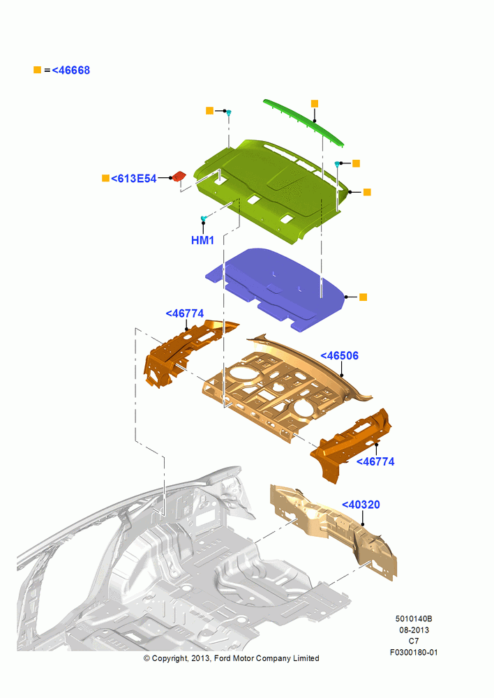 40B - Rear Panels and Rear Package Tray, Flatrock Assembly Plant - USA; 03/SEP/2013-17/JUN/2014