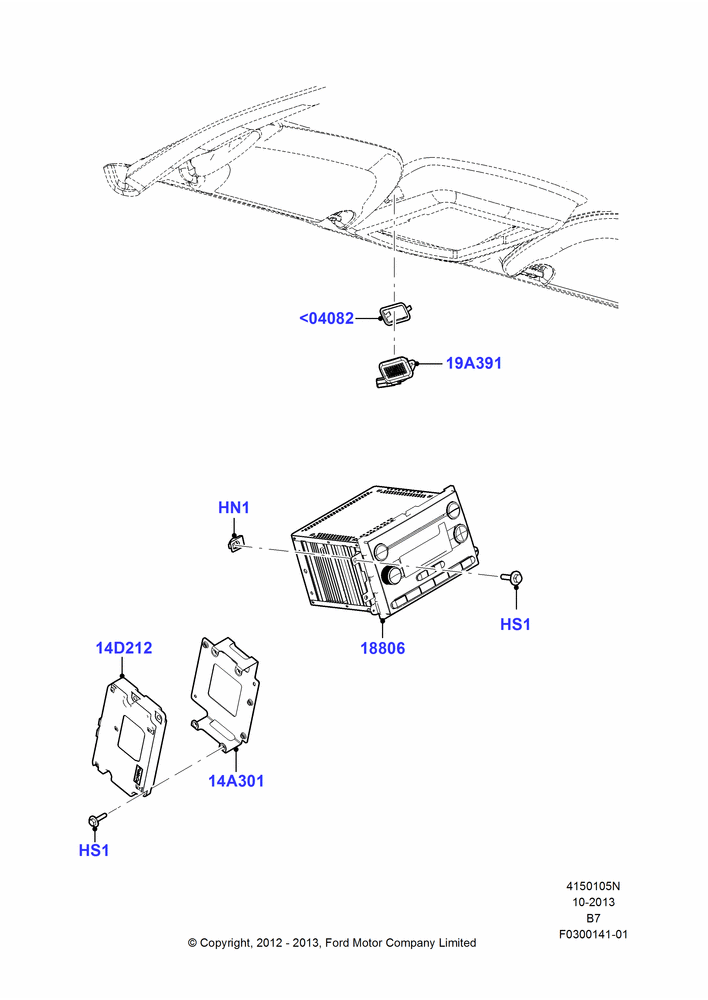 05N - Audio Equipment - Original Fit, Special Services Vehicle, With Sync; 23/AUG/2012-11/AUG/2014
