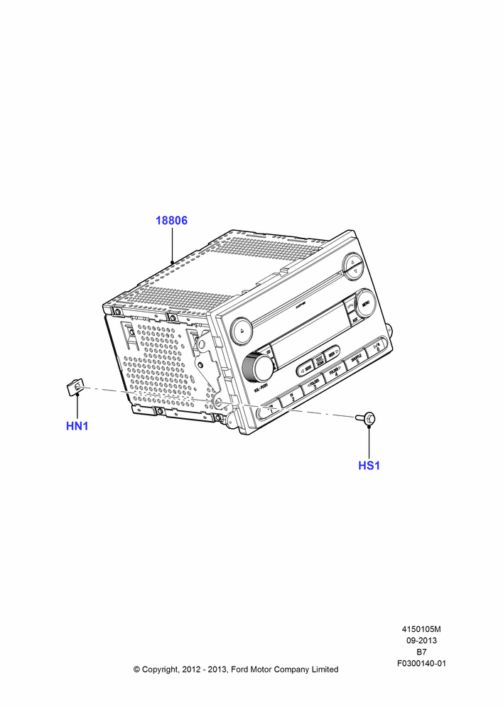 05M - Audio Equipment - Original Fit, Special Services Vehicle, Less Sync; 23/AUG/2012-11/AUG/2014