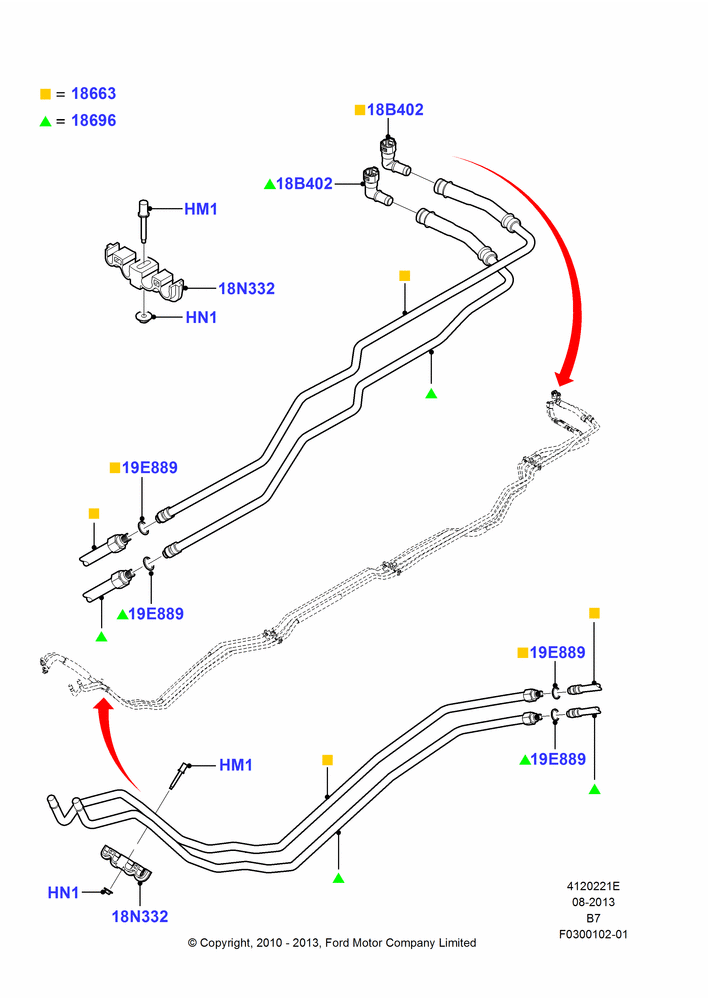 21E - Auxiliary Heater Hoses; 24/FEB/2010-30/JUN/2017