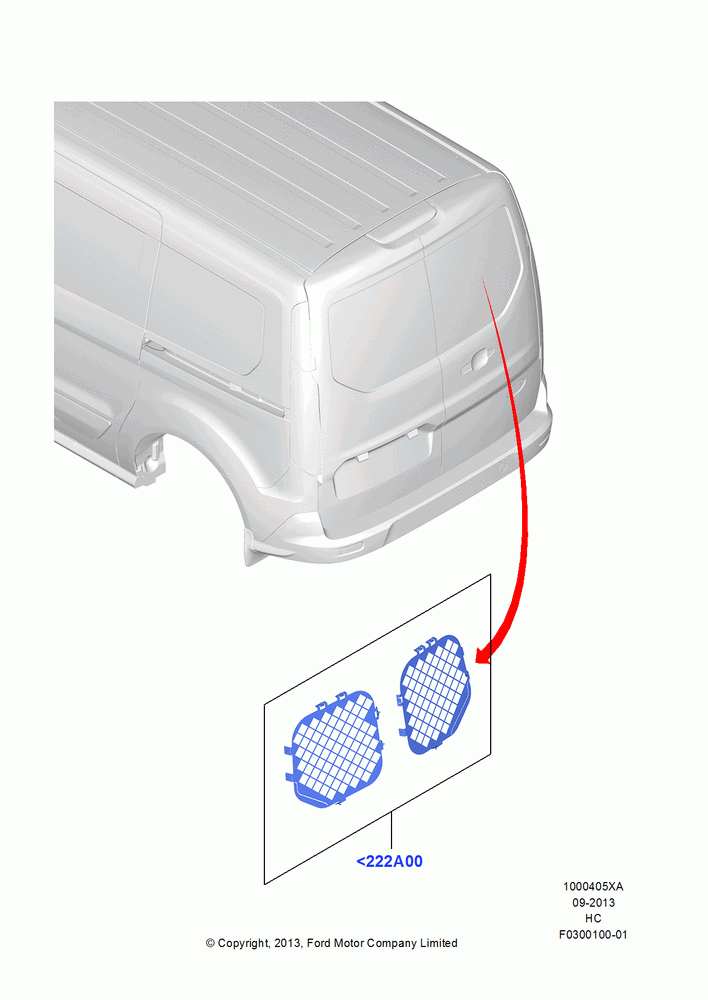 05XA - REAR WINDOW GRILLES, Accessory; 30/SEP/2013