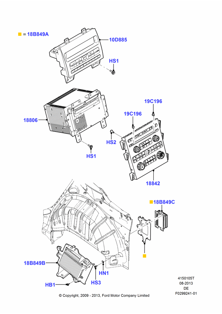05T - Audio Equipment - Original Fit, Lincoln Division Derivative, With Audiophile Sound System, All Radios Less Navigation; 04/FEB/2009-29/JUL/2012