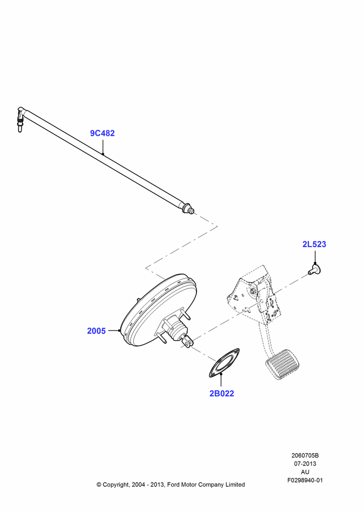 05B - Brake Booster; 05/APR/2004-27/AUG/2007