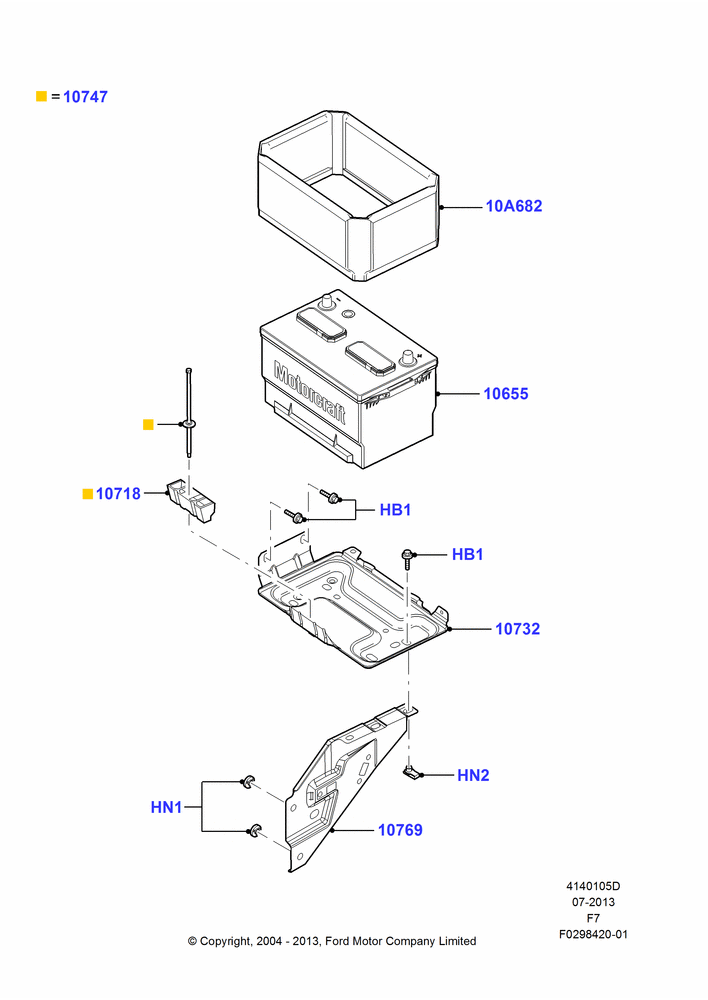 05D - Battery and Mountings, 5.4L 3V V8, 6.8L Gas EFI V10; 18/DEC/2006-12/FEB/2010