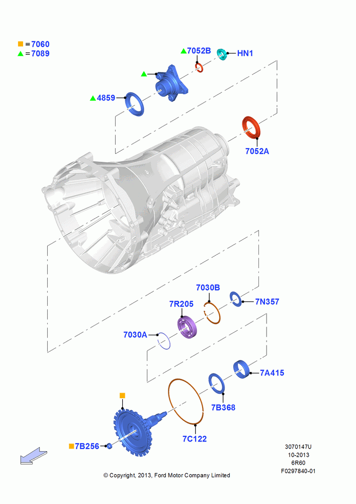 47U - Output Shafts, 2WD, 6 Speed Automatic Trans (6R80); 01/FEB/2014-30/JUN/2017