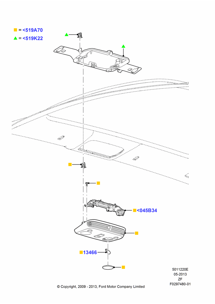 20E - Console - Overhead, Coupe, Perimeter Alarm W/Intruder/Sensor; 26/FEB/2009-27/JUN/2014