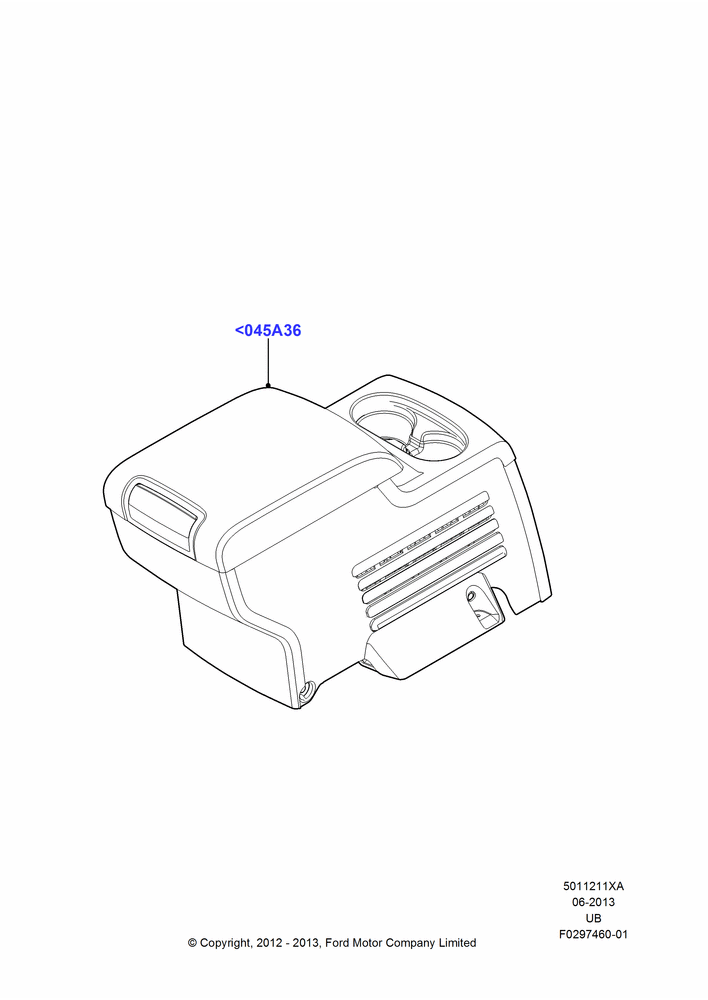 11XA - Console - Rear Floor, Accessory; 04/SEP/2012-03/JUN/2013