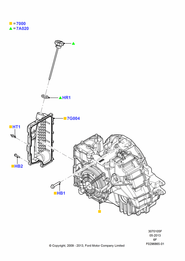 05F - Transmission & Speedometer Drive, 6 Speed Auto Transmission 6F50, 6 Speed Auto Transmission 6F55; 08/DEC/2009-09/MAR/2019