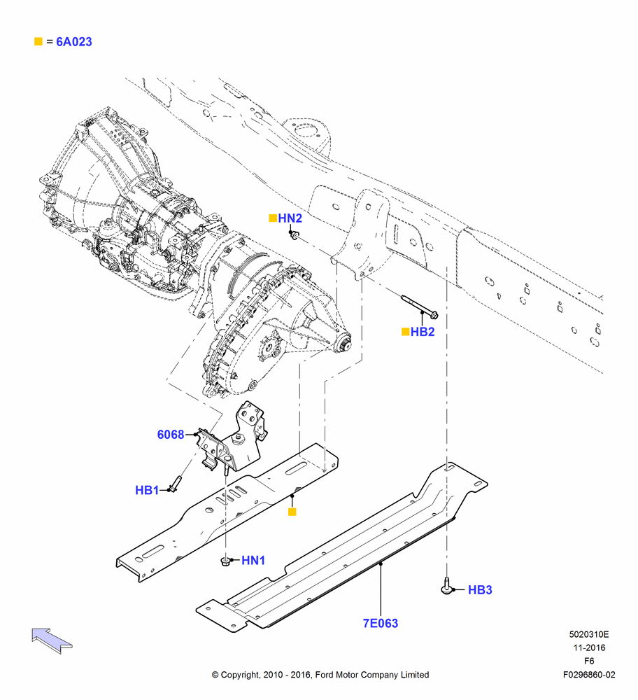 10E - Transmission Mounting, 4WD; 03/NOV/2010-23/DEC/2014