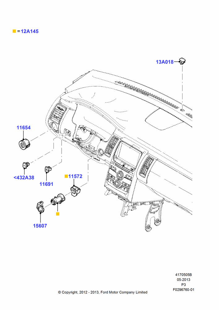 Instrument Panel Related Parts, With Keyless Entry
