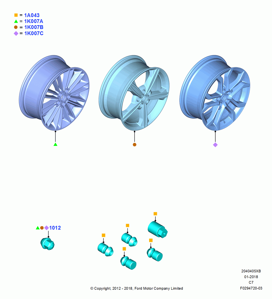 05XB - Wheels, Accessory, Additional Parts May Be Required, Refer To The Installation Instructions Found Under Tech Specs At The Genuine Ford Accessory (GFA) Web Site, See Vehicle Restrictions And Modification Requirements, www.fordaccessoriesstore.com; 13/AUG/2012-04/APR/2016