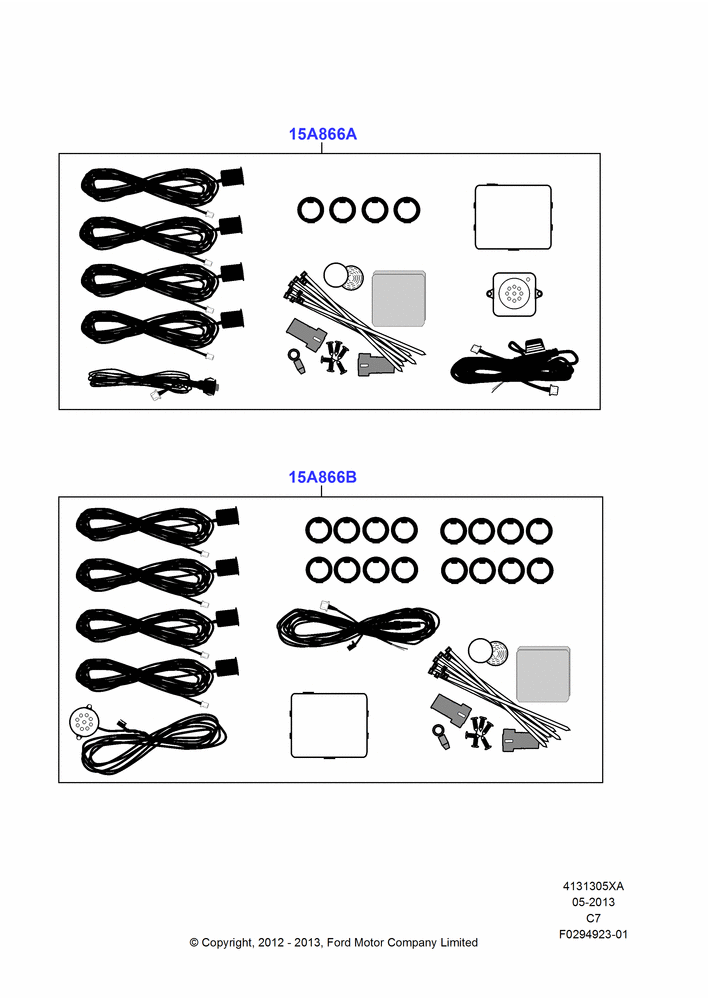 05XA - Parking Distance Control, Accessory; 13/AUG/2012
