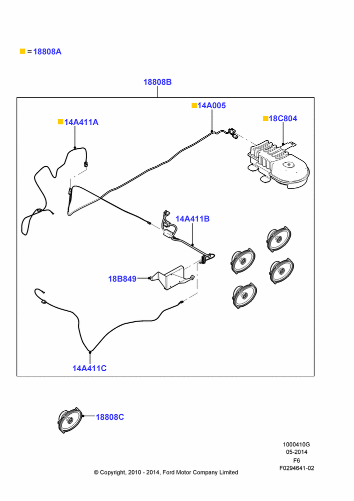 10XG - Audio Equipment - Accessory, Crew Cab, Accessory Subwoofer Kit; 03/NOV/2010-20/AUG/2012