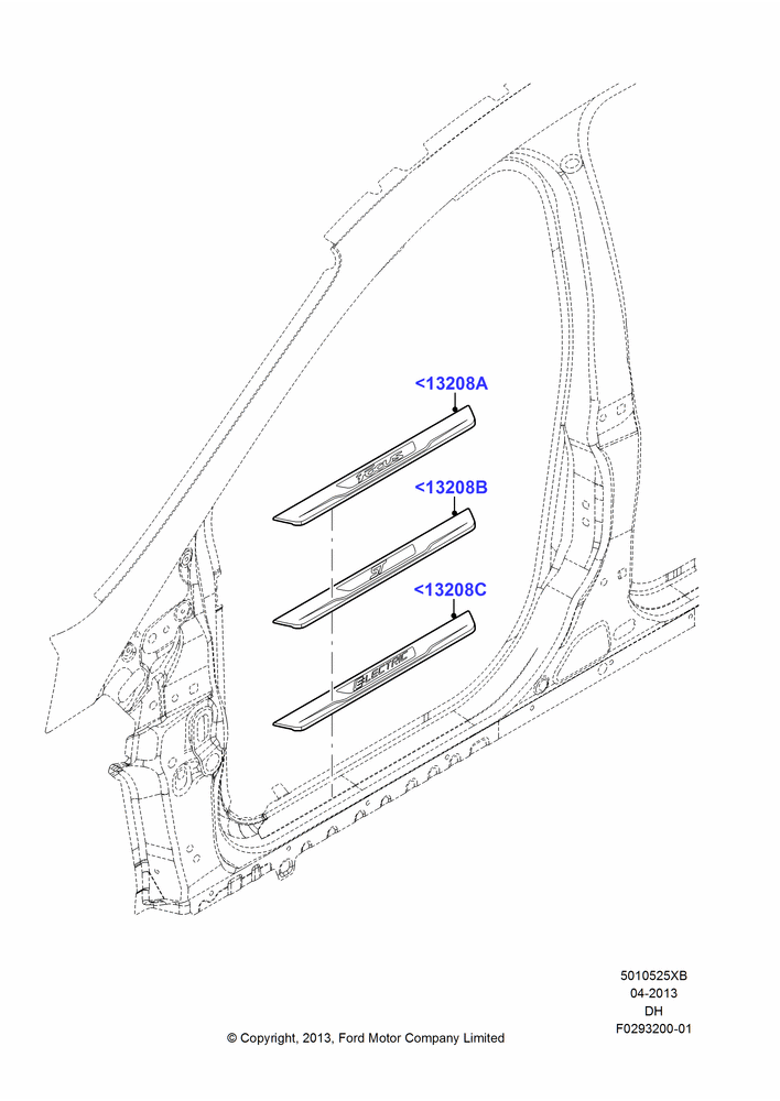 25XB - Side Trim, Accessory; 30/JUL/2012-04/MAY/2018