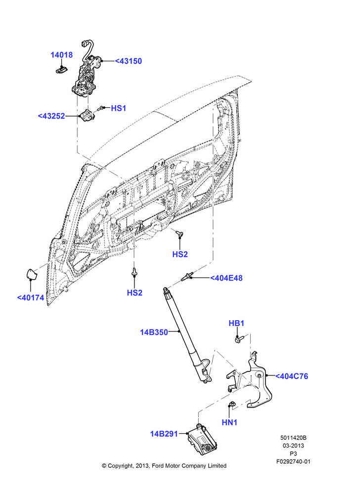 20B - Luggage Compt/Tailgte Lock Controls; 29/FEB/2012