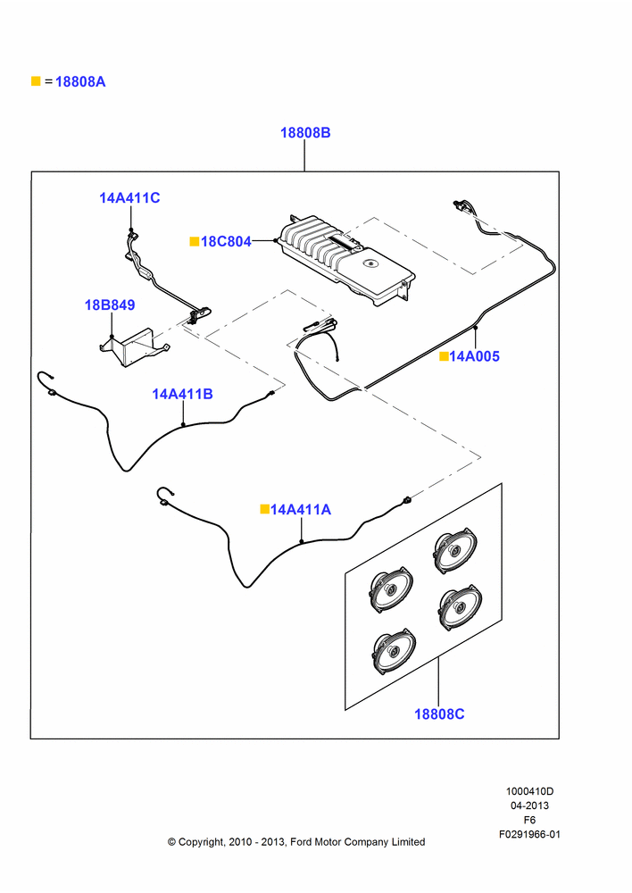 10XD - Audio Equipment - Accessory, Super Cab, Accessory Subwoofer Kit; 03/NOV/2010-20/AUG/2012