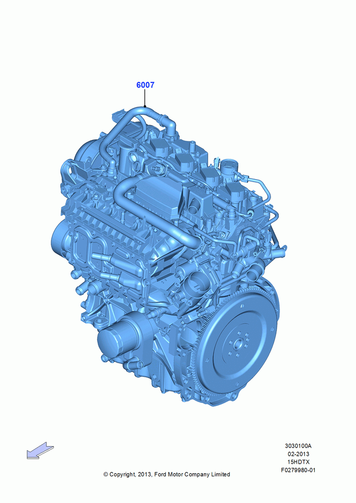 00A - Engine Assy Fully Dressed, 1.5L GTDI I4; 15/JUL/2013