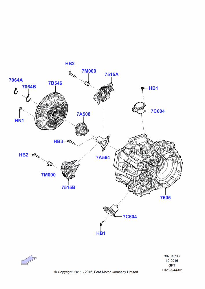 Clutch And Components, 6 Speed Auto Transmission DPS6