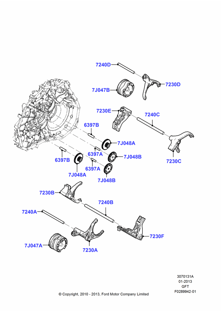 Selector Forks, 6 Speed Auto Trans GFT DPS6