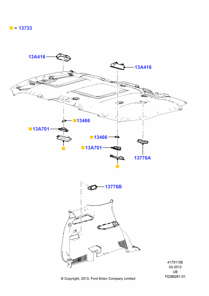 Interior Lamps, With Electric Slide Sunroof