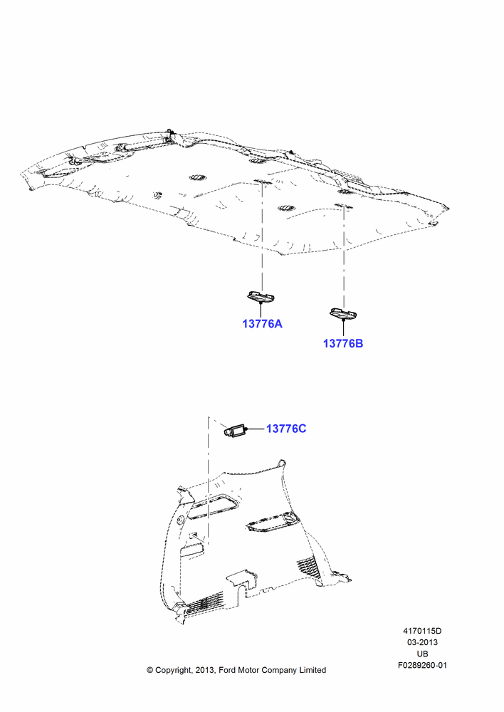 Interior Lamps, Less Sun Roof