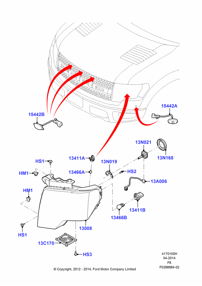 Headlamps and Front Flasher Lamps, (+) SVT, High Intensity Discharge Headlamp