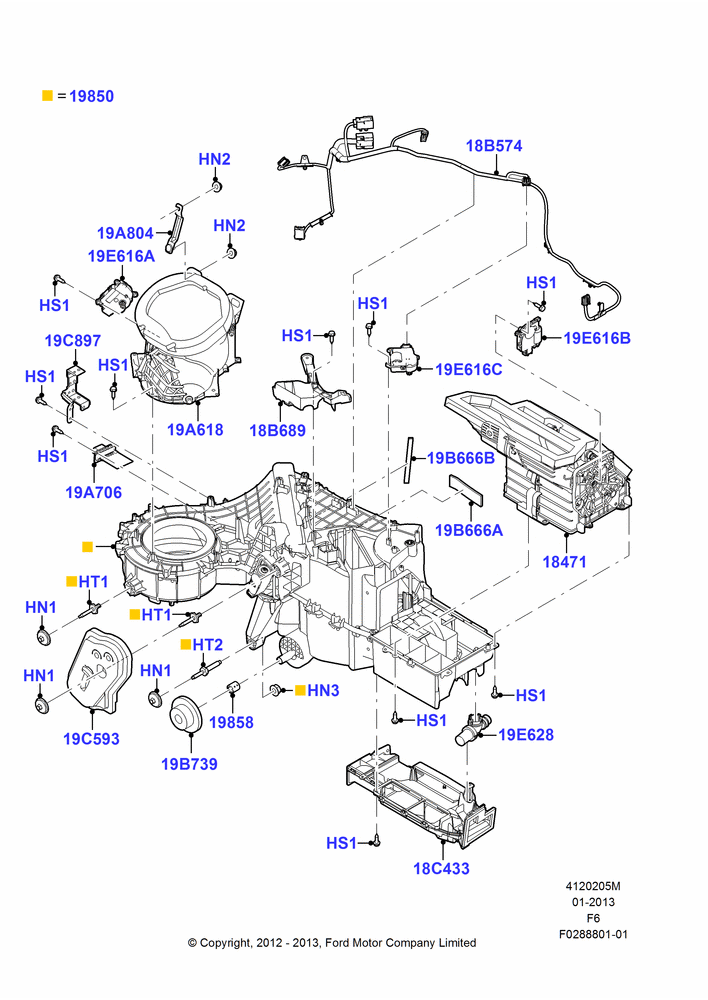 05M - Heater/Air Cond.External Components, Crew Cab, Super Cab, Human Machine Interface 1, Human Machine Interface 2, Less Human Machine Interface; 20/AUG/2012-23/DEC/2014