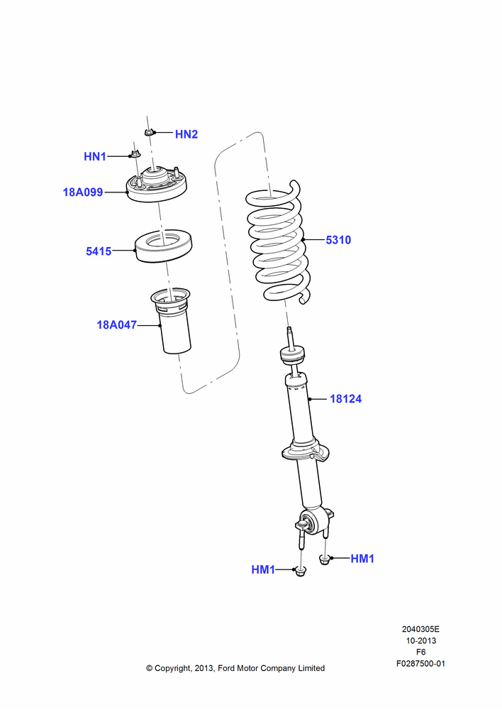 05E - Front Suspension Struts and Springs, (-) SVT; 28/OCT/2013-23/DEC/2014
