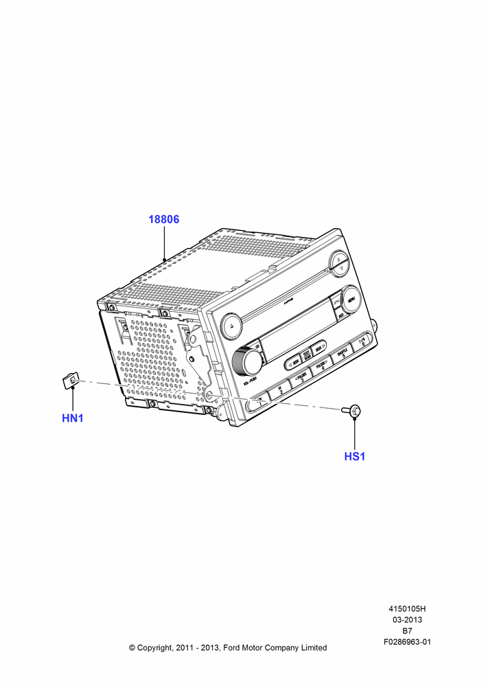 05H - Audio Equipment - Original Fit, Special Services Vehicle; 22/AUG/2011-23/AUG/2012