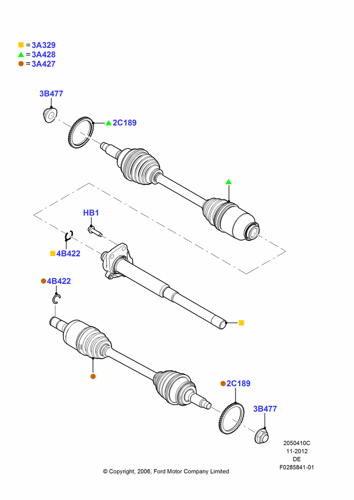 10C - Drive Shaft - Front Axle Drive, LHD 4WD (FTD); 30/AUG/2006-04/FEB/2009