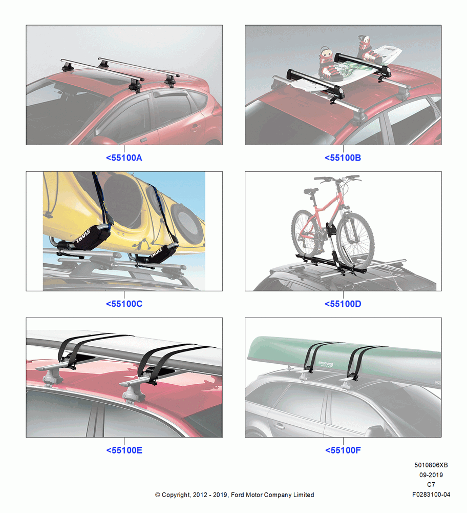 06XB - Accessory Roof Rack Mounting Kits, Cross Bar, Ski Racks, Bike Racks, Kayak And Canoe Carrier; 13/AUG/2012