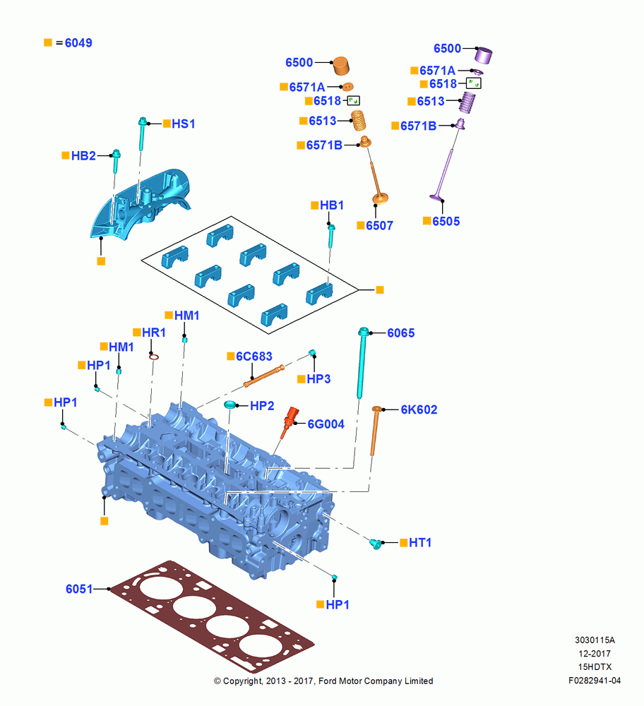 15A - Cylinder Head, 1.5L GTDI I4; 15/JUL/2013
