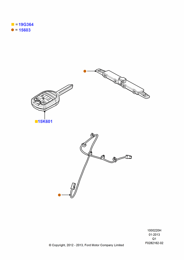 20H - Remote Starting Kit, Ford Series, With Power Liftgate, Same As Production, Accessory, One Way Remote Start; 12/JUL/2010-24/DEC/2014