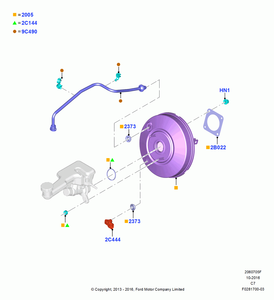 05F - Brake Booster, 1.5L GTDI I4; 08/JUL/2013-04/APR/2016