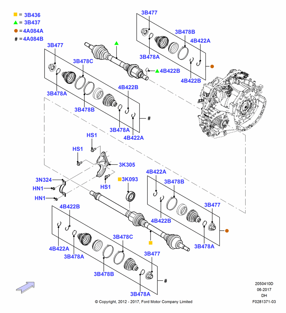 10D - Drive Shaft - Front Axle Drive, 6-Speed Manual Transaxle - MMT6; 30/JUL/2012-04/MAY/2018