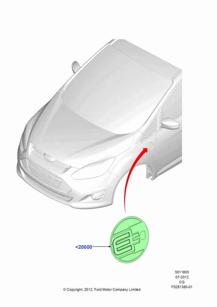 05XA - Stripe Decals, Plug-In Gas/Electric Hybrid, (+) "NA Market ", Accessory; 01/OCT/2012-26/APR/2018