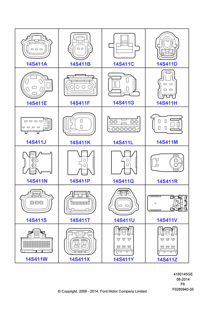 45GE - Pigtail Wiring Kits, Miscellaneous, Page B; 06/JUL/2009-23/DEC/2014