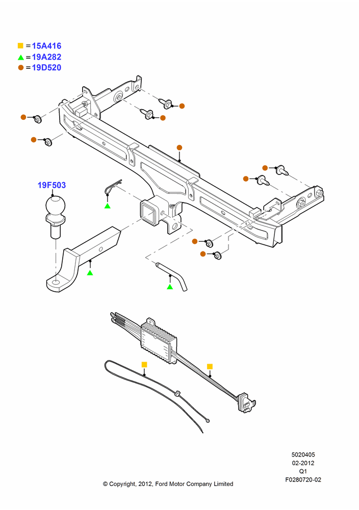 05XC - Tow Bar, Accessory; 08/AUG/2011-24/DEC/2014