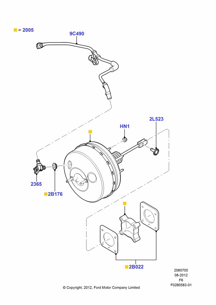 Brake Booster, 3.5L V6 Gas DOHC TIVCT