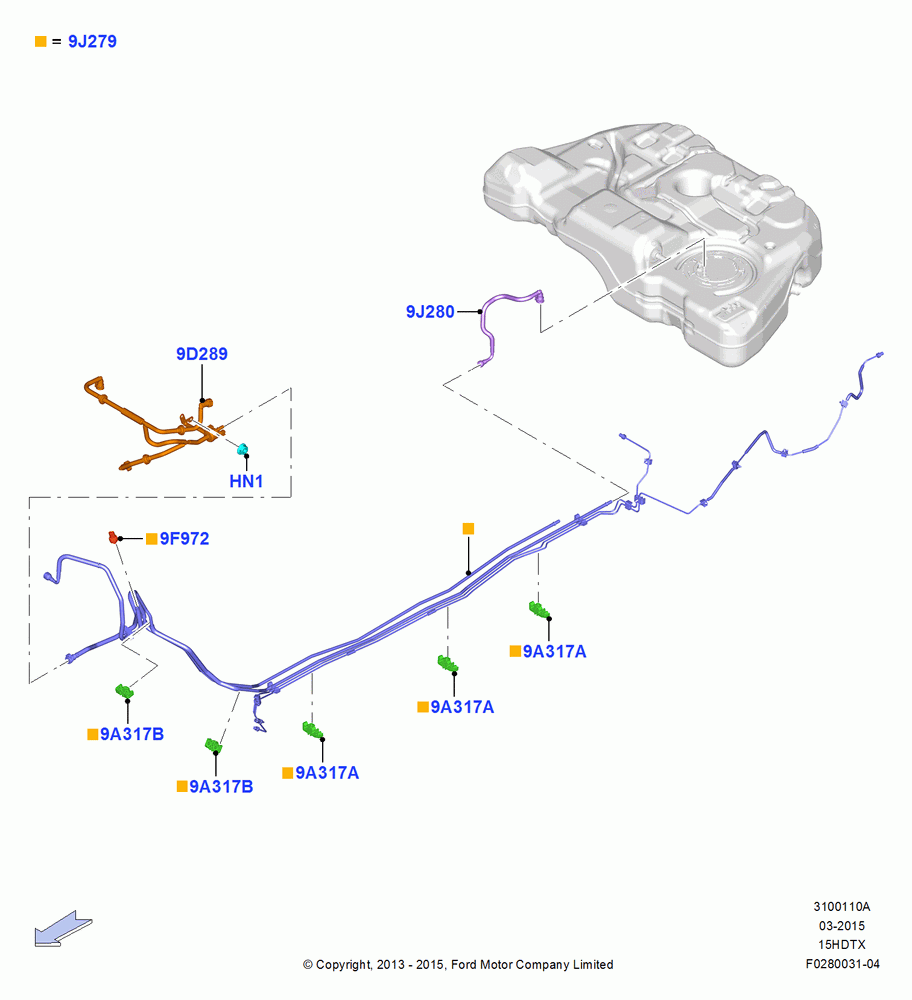 10A - Fuel Lines, 1.5L GTDI I4; 15/JUL/2013-04/APR/2016